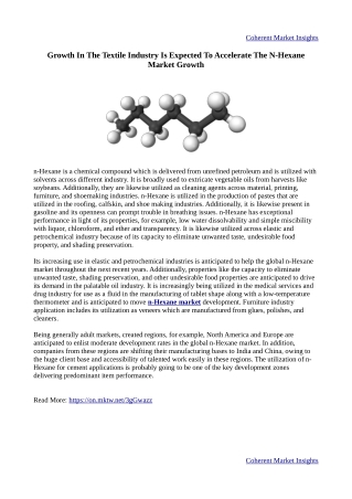 n-Hexane Market Report, Size, Share, Growth, Trends and Forecast