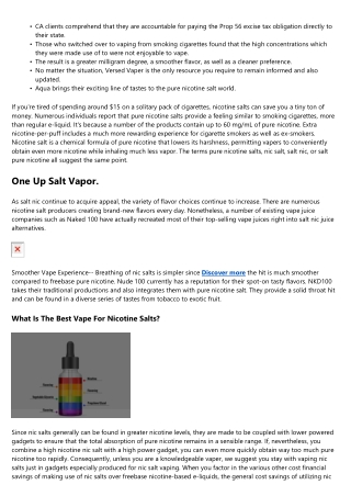 Best Nicotine Salt E.