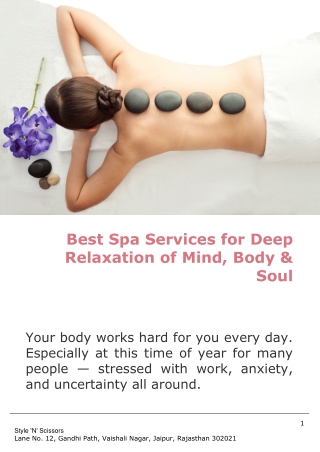 Best Spa Services for Deep Relaxation of Mind, Body & Soul