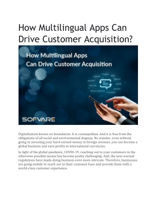 How Multilingual Apps Can Drive Customer Acquisition
