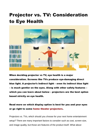 Projector vs. TV_ Consideration to Eye Health