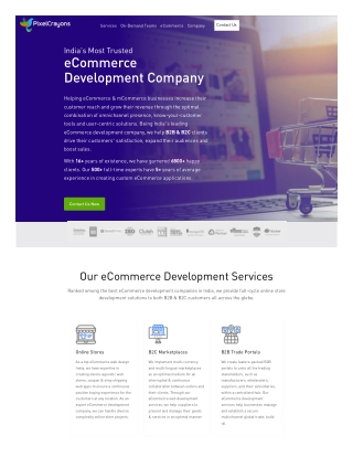 Top eCommerce Website Development Company India