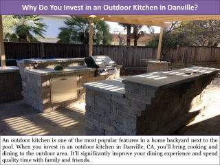 Why Do You Invest in an Outdoor Kitchen in Danville