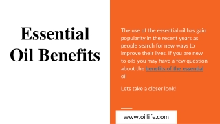 Essential Oil Benefits