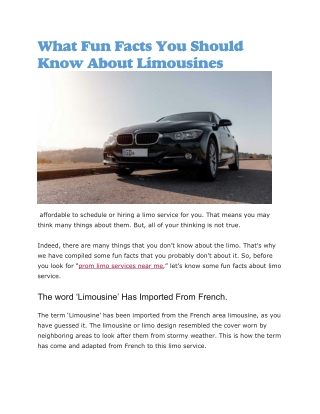 Prom limo services near me