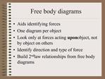 Free body diagrams