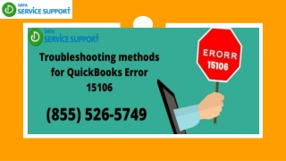 How to rectify QuickBooks Error 15106