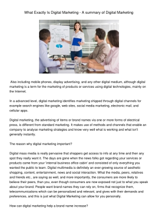 WhatExactlyIsDigitalMarketing-AsummaryofDigitalMarketing