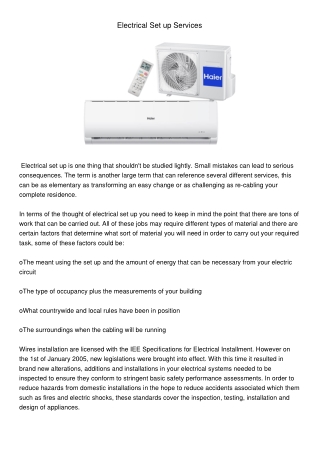 ElectricalSetupServices