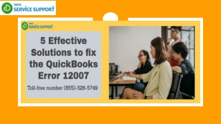 How to rectify QuickBooks Error 12007