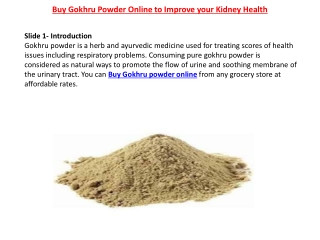 Buy Gokhru Powder Online to Improve your Kidney Health