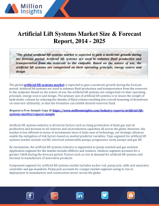 Artificial Lift Systems Market CAGR, Analysis and Forecast 2014 - 2025