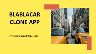 BLABLACAR CLONE APP