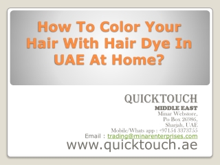 How To Color Your Hair With Hair Dye In UAE At Home?