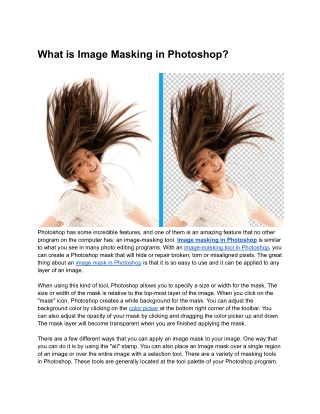What is Image Masking in Photoshop