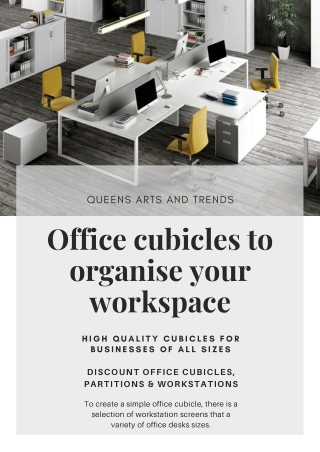 Office cubicles to organise your workspace