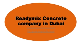 Readymix Concrete Company in Dubai