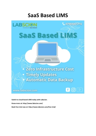 Labscion - SaaS Based LIMS