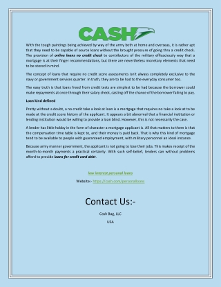 Low Interest Personal Loans | Cash.com