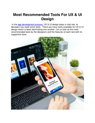 Most Recommended Tools For UX  UI Design