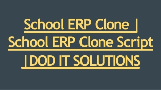 School ERP Clone Script - DOD IT Solutions