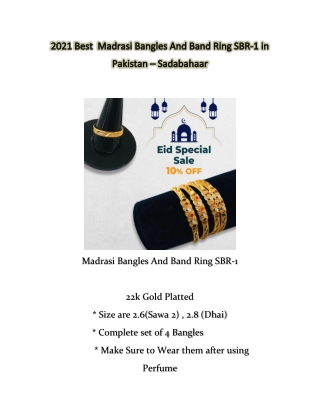 2021 Best  Madrasi Bangles And Band Ring SBR