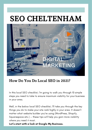 How Do You Do Local SEO in 2021 | Local SEO Check List