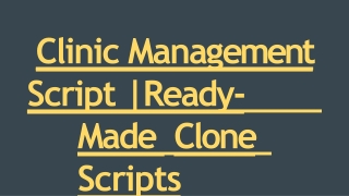 Clinic Management Script - DOD IT Solutions