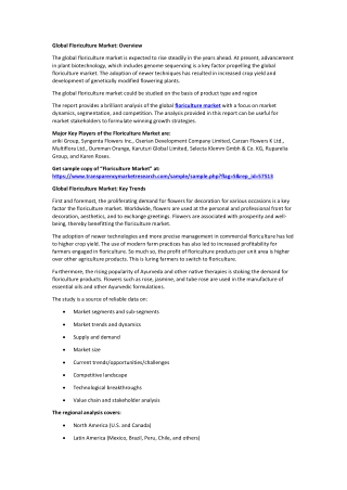 Floriculture Market