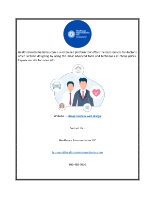 Cheap Medical Web Design  Healthcareintermediaries.com