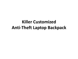 Killer Customized Anti-Theft Laptop Backpack