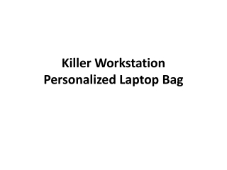 Killer Workstation Laptop Bag