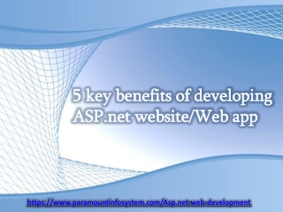 5 key benefits of developing ASP net website application