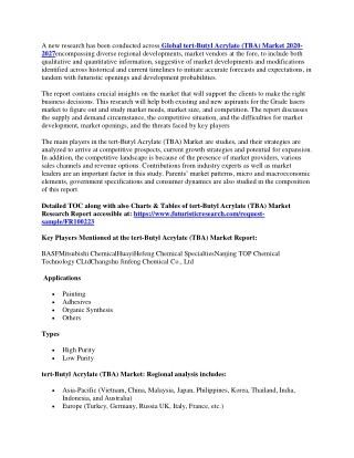 tert-Butyl Acrylate (TBA)