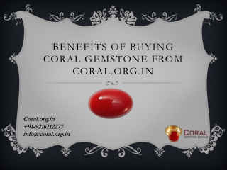 Benefits of buying coral gemstone from coral.org.in