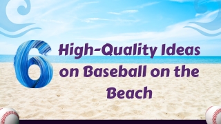 Baseball Tournament on the Beach