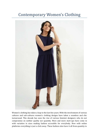 Contemporary Women’s Clothing