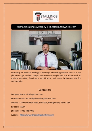 Michael Stallings Attorney | Thestallingslawfirm.com