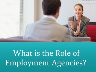 What is the Role of Employment Agencies