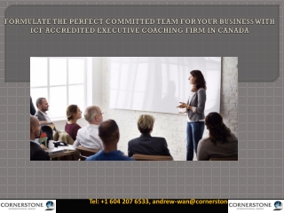 FORMULATE THE PERFECT COMMITTED TEAM FOR YOUR BUSINESS WITH ICF ACCREDITED EXECUTIVE COACHING FIRM IN CANADA