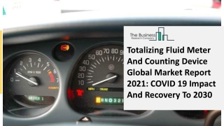 Totalizing Fluid Meter And Counting Device Global Market Report 2021 COVID 19 Impact And Recovery To 2030