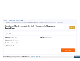 Updates and Controversies in the Early Management of Sepsis and Septic Shock