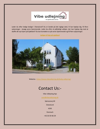 Huse til leje i Sjælland | vibeudlejning.dk
