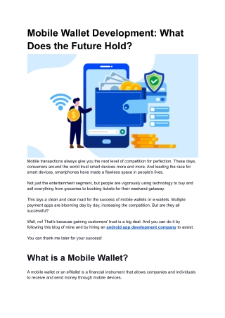 Mobile Wallet Development_ What Does the Future Hold