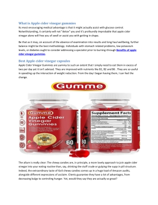 What is Apple cider vinegar gummies