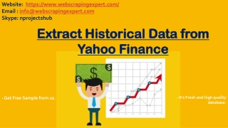Extract Historical Data from Yahoo Finance