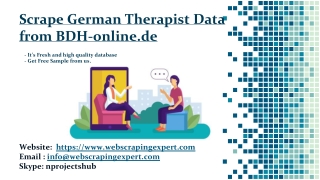 Scrape German Therapist Data from BDH-online.de
