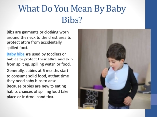 What Do You Mean By Baby Bibs?