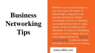 Business Networking Tips