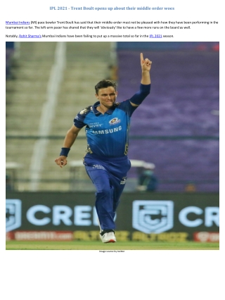Trent Boult opens up about their middle order woes
